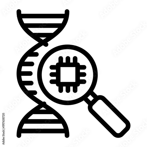 Genetic Engineering Research Line Icon