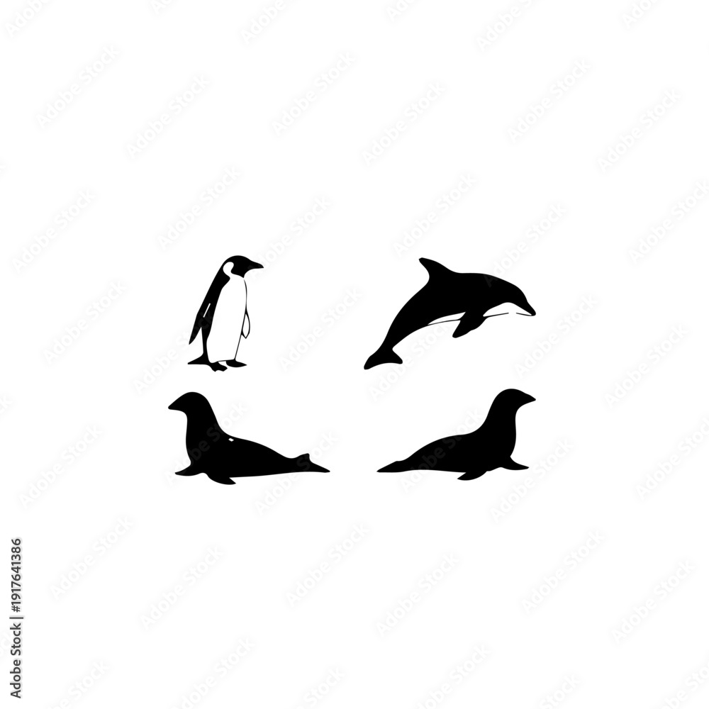 Obraz premium Five Marine Creatures
