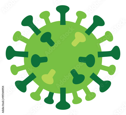 Stylized illustration of a virus depicting an infectious germ for healthcare and science