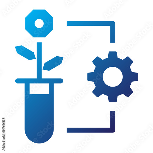 Bioengineering Lab Plant Solid Gradient Icon