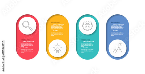 UI Switch Shaped Infographic Template