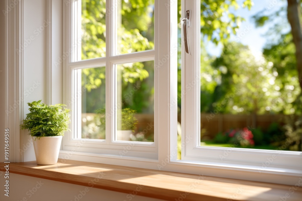 Fototapeta premium Energy Efficient Window Upgrade Process for Capturing Natural Light in Homes