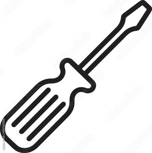 Screwdriver icon for repair and maintenance projects