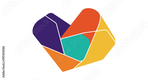 Heart Shape Puzzle Pieces.