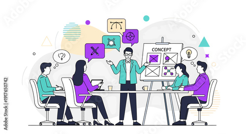 Team Brainstorming Concept Design Meeting