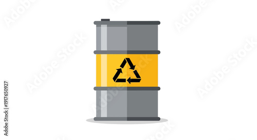 Recycling Symbol Barrel.