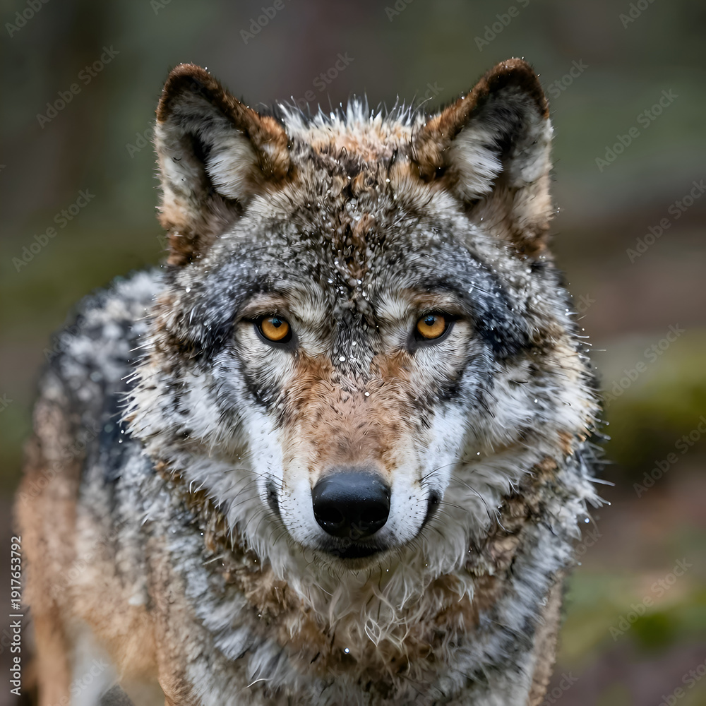 Obraz premium gray wolf canis lupus