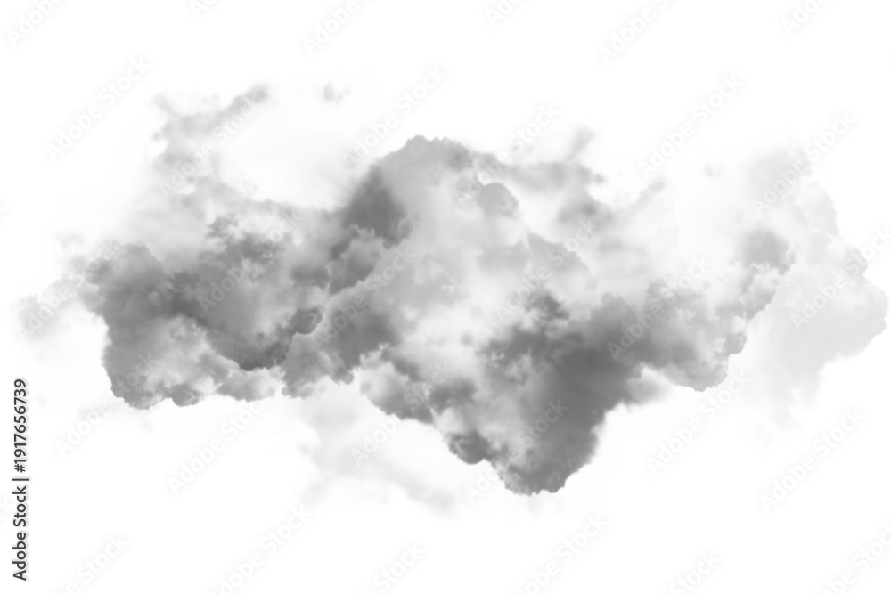 Obraz premium Realistic Abstract Grey Cloud Smoke Formation Soft Airy Calm Minimal Clean Atmospheric Fog Mist Decoration Overlay