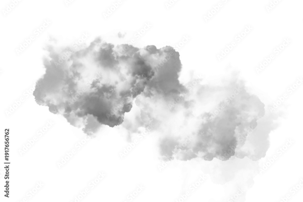 Obraz premium Realistic Abstract Grey Cloud Smoke Formation Soft Airy Calm Minimal Clean Atmospheric Fog Mist Decoration Overlay