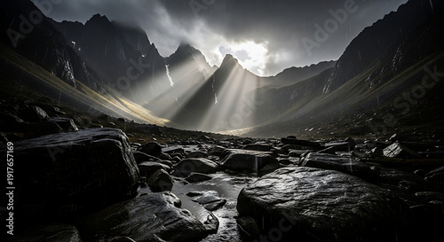 snow covered mountains