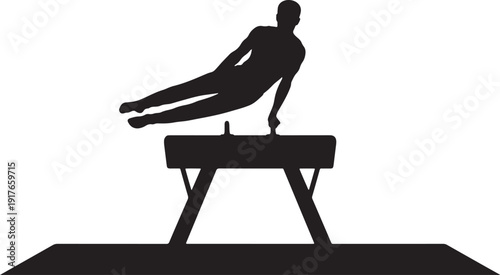Vector of a gymnast performing