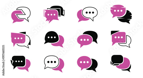 Text message bubble icon flat style vector