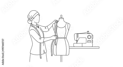 Clothing Designer Workspace – table, fabrics, and ideas