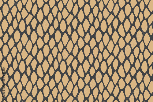 Abstract Snake Skin Pattern in Tan and Grey seamless