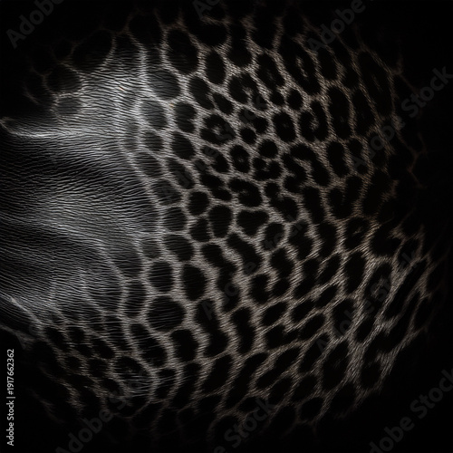 Abstract Black and White Leopard Pattern leopard print