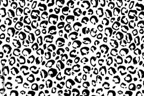Black and White Leopard Spots Pattern leopard print