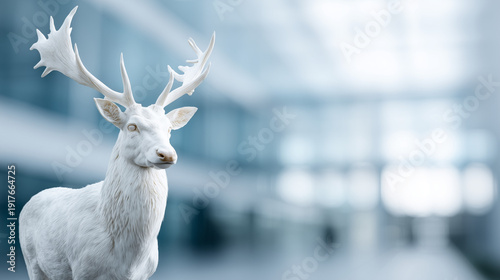 Serene Deer Amidst Architec...