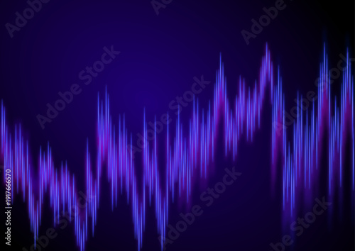 The image conveys a very modern energy and movement, like the pulse of innovation driving the digital world, communicated through neon purple light.