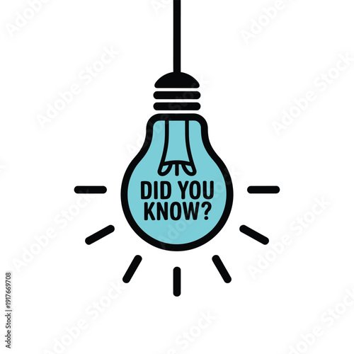 A teal lightbulb illustration with the text did you know inside