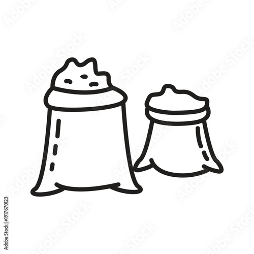 Grain Sack Zakat Commodity Line Icon