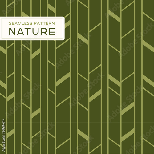 Minimalist Green Nature Geometric Seamless Pattern