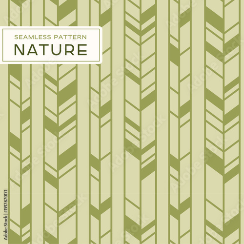 Minimalist Green Nature Geometric Seamless Pattern