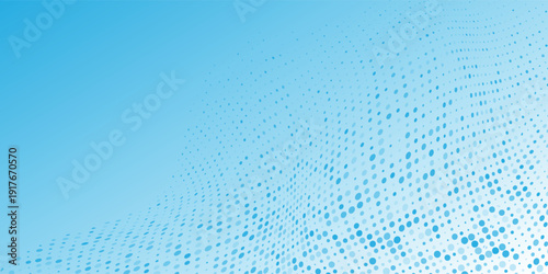 Modern halftone gradient texture. Vanishing polka dot background. Repeating dots gradation pattern abstract. Eps10