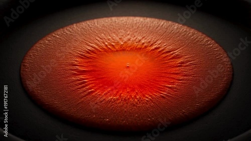 Ultra Macro Slow Motion of Molten Copper Cooling and Solidifying