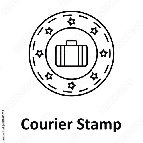Courier Stamp Vector Icon which can easily modify or edit