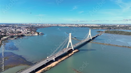 Wallpaper Mural Road bridge across the Arade river in Europe Torontodigital.ca