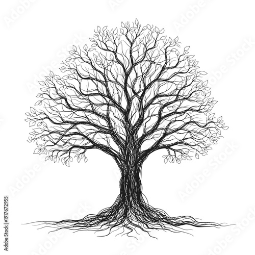 Detailed illustration of a tree 3.