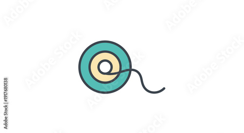 Dental Floss for Oral Hygiene and Tooth Care Isolated White Background