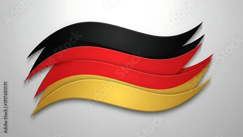 Free Download German flag wavy ribbon emblem symbol - GFXLoad