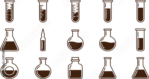 Various laboratory glassware and equipment for scientific research and experiments.