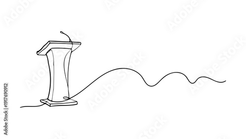 A minimalist line drawing of a spool of thread