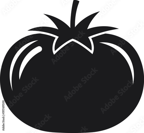 Tomato Silhouette Vegetable Icon