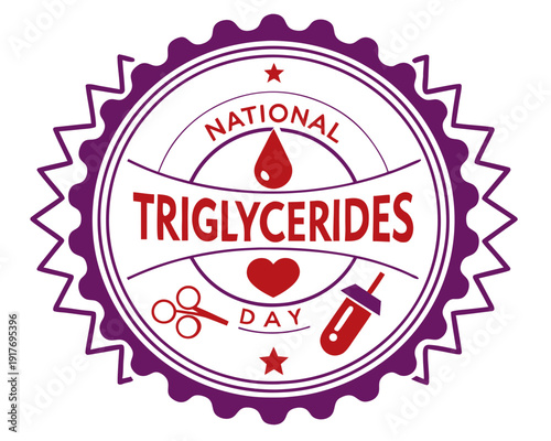 National Triglycerides Awareness Day Vector, Heart Health and Cholesterol Concept
