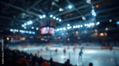 Wallpaper Mural Blurred bokeh background of hockey arena, match, blurred players and fans, out-of-focus stadium, rink, sport, game Torontodigital.ca