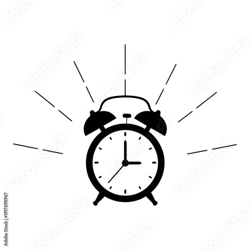 Daylight saving time begins with alarm clock ringing loudly