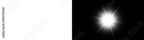 Foto Sunbeam light effect on transparent background