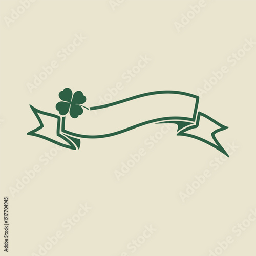 Saint Patrick day Ribbon. Vector Illustration