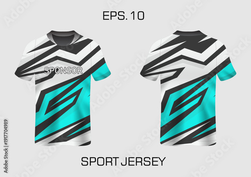 Sport Jersey Template with Modern Design.