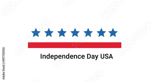 Independence Day USA patriotic icon set. Includes American flag, stars, freedom symbols. Created in flat vector style with red, white, and blue palette.