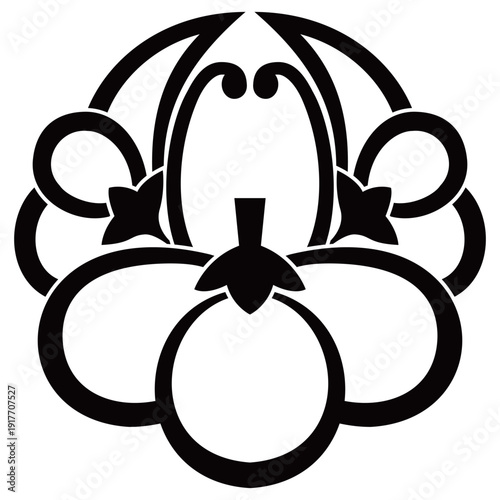 家紋です。中陰浮線梅といいます。