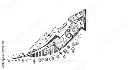 Email communication envelope network technical sketch