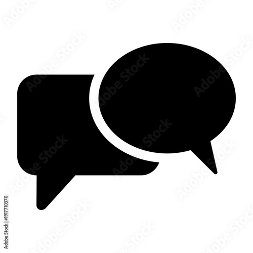Speech bubble vector icon. Chat Illustration sign. Correspondence symbol. text logo. Design for web and app.