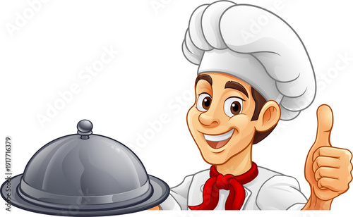 A chef or baker cartoon coo...