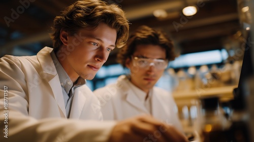 revolution in milk pasteurization technology designed to enhance flavor and prolong freshness for customers everywhere. Brightly lit research lab with diverse scientists experimenting with
