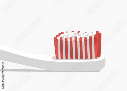 Modern Plastic Toothbrush Illustration Artwork Creative Design Template 