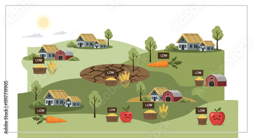 Drought Impact on Farm Lands and Crops